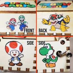 Mario music box + Keychains 🍄 Super Mario Bros Nintendo gift game room 🍄 NES