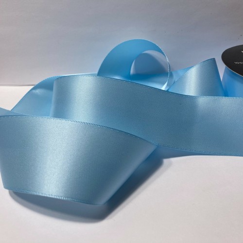 Light Baby Blue Plain Sash Ribbon Polyester 1.5" by 12' 1 Roll Nicole & Co. - Picture 2 of 12