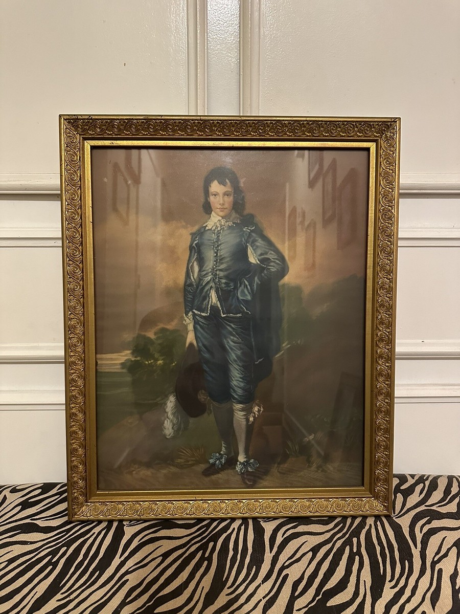 Vintage Blue Boy Painting 18.5x22 | eBay