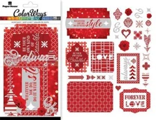 Paper House~42 PC Die Cut Set~Color Ways RED~ Adorable! Fast Ship!