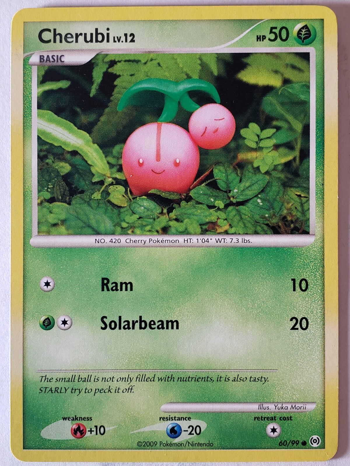 Cherubi 60/99 VLP - Yuka Morii Clay Art - Arceus Pokemon Card - $2 Combined Ship
