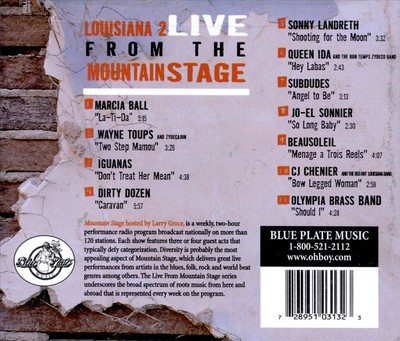 VARIOUS ARTISTS LOUISIANA 2: LIVE FROM THE MOUNTAIN STAGE NEW CD