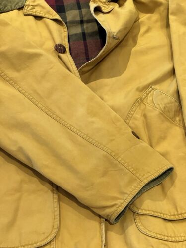 Giacca da uomo vintage Life’s Adventures Dash giallo grande fienile cappotto lavoro a quadri - Foto 6 di 8