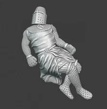 Northern Crusades Miniatures Medieval Dead / Wounded Crusader Knight Casualty 3D