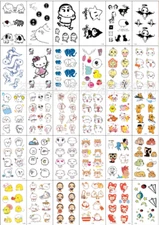 30pc Small Body Tattoo Cartoons Elephant STICKERS waterproof and long last