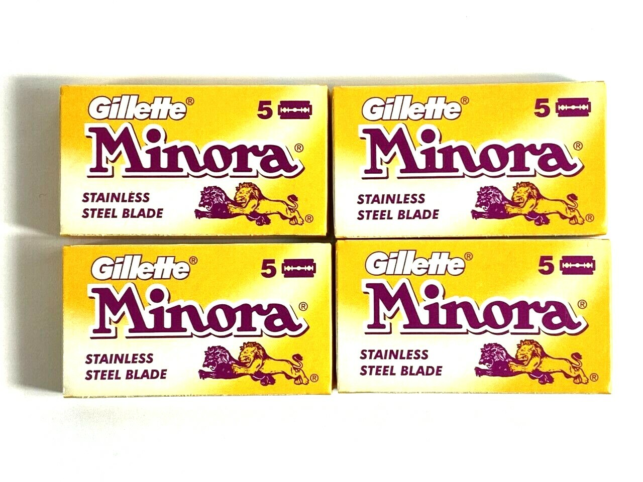 20 Gillette Minora double edge DE Shaving Safety razor blades Made In ...