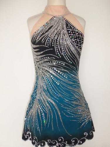 new figure ice skating baton twirling dress costume child xl