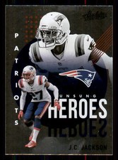 J.C. Jackson 2021 Panini Absolute #UH14 Unsung Heroes New England Patriots