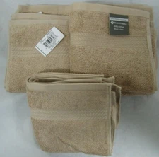Hotel Premier 100% Cotton Washcloth, Machine Wash And Tumble Dry 2 Pack Linen