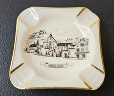 ENGELBERG, CENDRIER SOUVENIR DORÉ SUISSE. PORCELAINE A.OTTLINGER SEVELEN