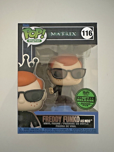 Funko pop #116 Freddy as Neo Digital NFT 2000 pcs. Matrix Limited + Protector