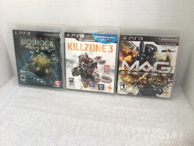 PS3 Game Lot Bioshock 2, Killzone 3, Mag