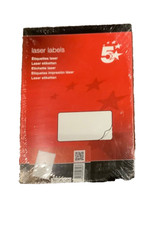 Etykiety laserowe 100 arkuszy 2 na arkusz 5 gwiazdek