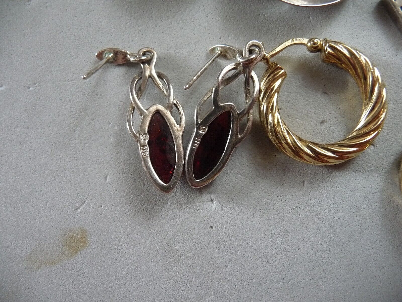 Lot of vintage sterling silver earrings Southwest… - image 6