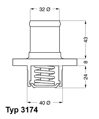 3174.89D WAHLER Thermostat, coolant for RENAULT