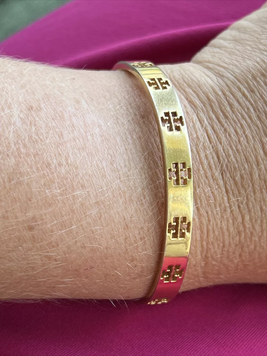 Tory Burch Pierced T Cuff Bracelet Tory Gold Tone eBay