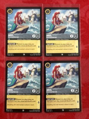 4x Disney Lorcana - Ursula s Return - Ariel - Determined Mermaid - 174/204 x4