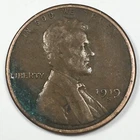 1919-S United States Lincoln Wheat Cent Penny - Fine (F) Corrosion KM#132 - 5197