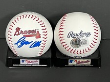 Ignacio Nacho Alvarez Atlanta Braves Auto Signed LOGO Baseball Beckett Hologram