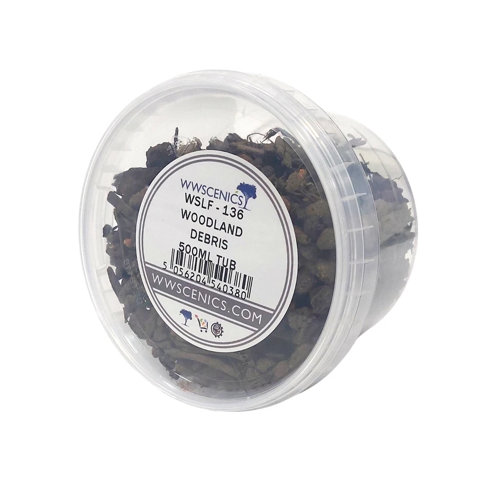 WWScenics Woodland Debris 500ml Tub | Model Railroad Scenery Basing Material - Image 2 of 4