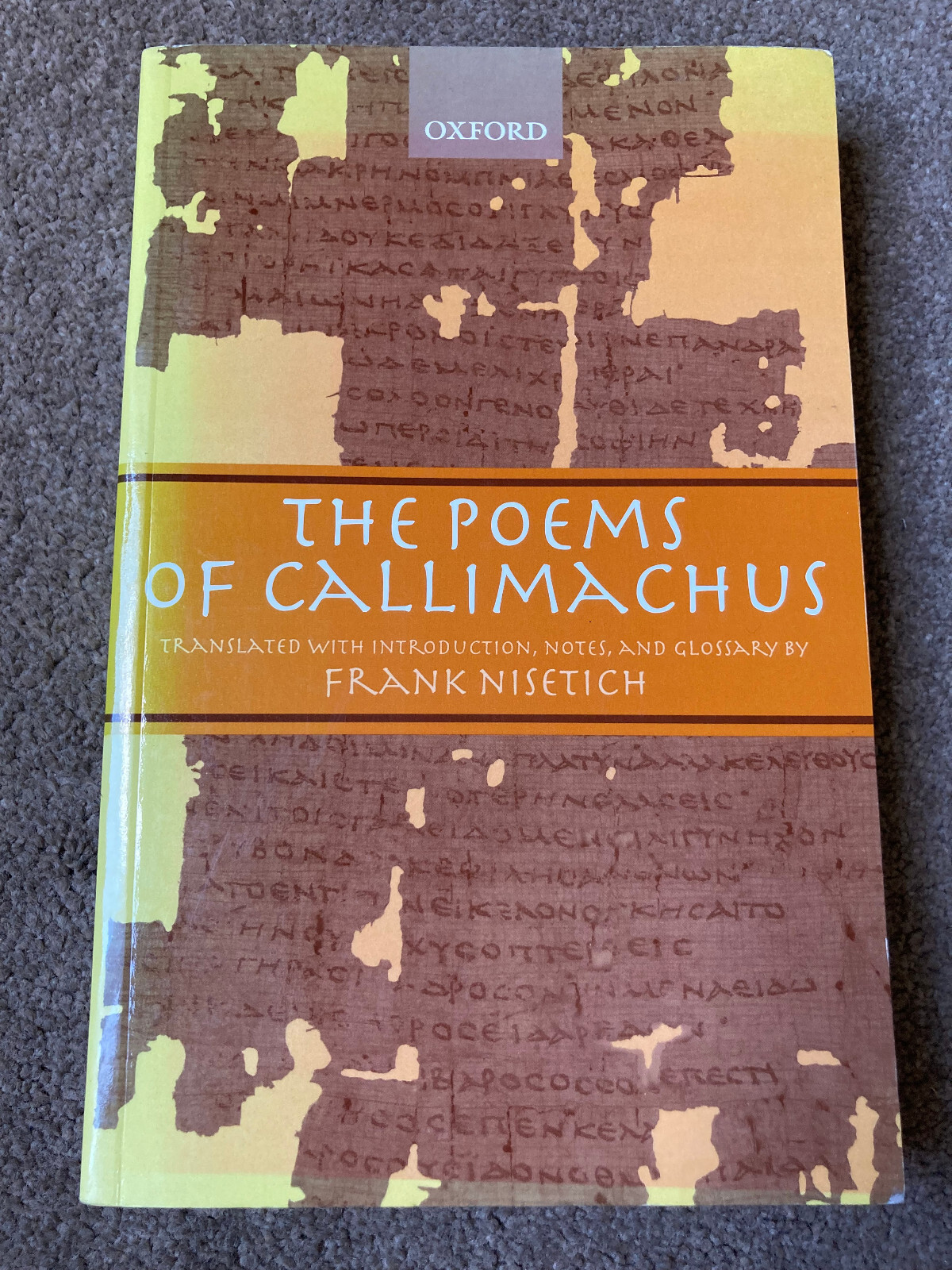 The Poems of Callimachus by Frank Nisetich