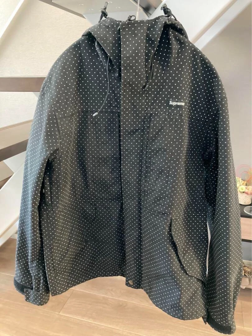 Used Supreme Jacket Pin Dot shell jacket Black 12AW Size M F/S