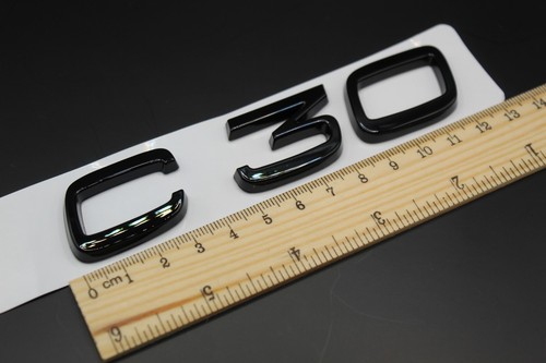 Gloss Black C30 C 30 ABS Car Lettering/Badge Rear Trunk Boot FOR Volvo - Picture 3 of 3