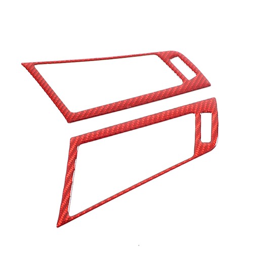 Marco decorativo de ventilación lateral central de fibra de carbono rojo para Infiniti Q50 2015-22 - Imagen 12 de 12