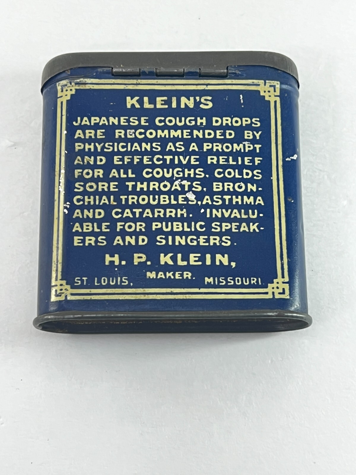 Vintage Klein's Japanese Cough Drops Blue Dragon Tin eBay