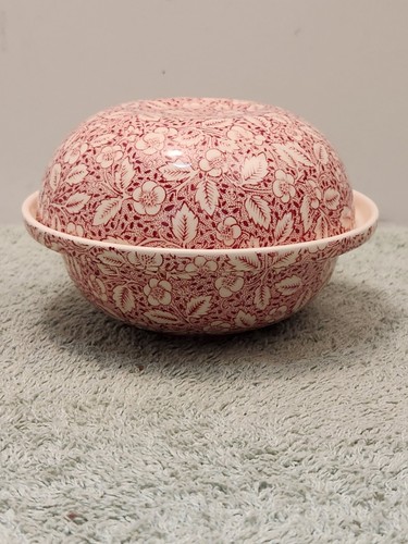 Crabtree & Evelyn Mason’s Wedgewood London Pink Red Floral Soap Dish