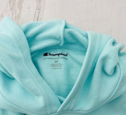 CHAMPION Blue Mist Girls Sweatshirt Hoodie Size 6X NWT - Picture 4 of 7