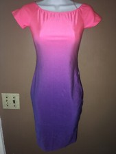 Pink And Purple Bodycon Dress (Small)