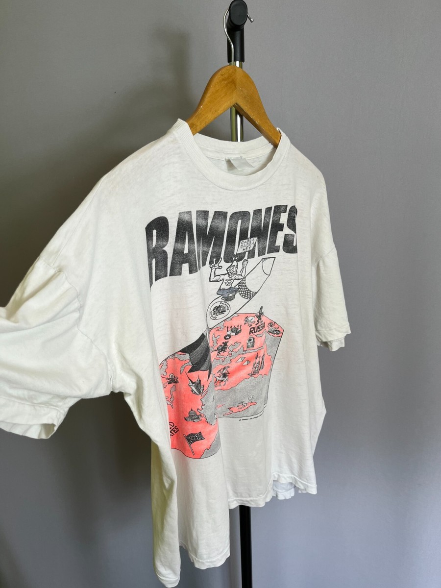 RARE Ramones UK 1991 T-shirt Gabba Gabba Hey Concert Tour