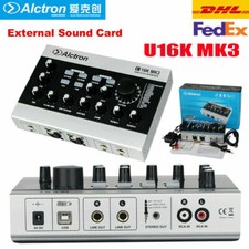 Alctron U16K MK3 with DSP USB Audio Recording Microphone External USB Sound Car