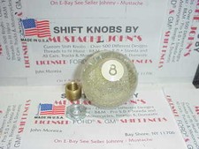 Clear Glitter 8 Ball 1960s - 70s Retro Style Custom Shift Knob  Usa Made