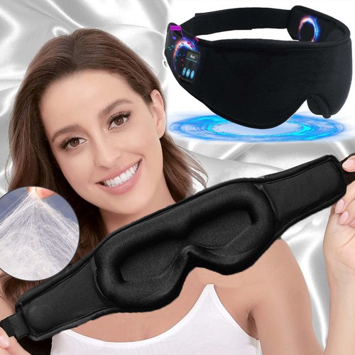 3D Sleeping Mask, Wireless Music Eye Mask, Ideal Gift And Essential For Travel A - Picture 2 of 13