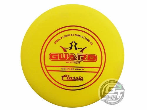 NEW Dynamic Discs Classic Soft Guard 174g Yellow Red Foil Putter Golf Disc