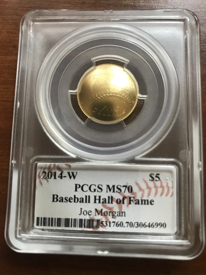 2014w gold JOE MORGAN MS70 $5 PCGS Baseball HOF! ONLY 17 EXIST! Book Value=$2800 - Image 2 of 2