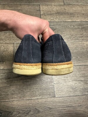 PRADA - BLUE TAN SUEDE LEATHER ESPADRILLES OXFORD DRESS SHOES Prada Suede Espadrilles in Blue | Lyst main image 2