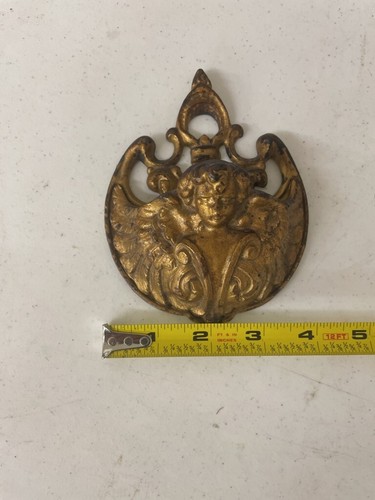Vintage Brass Wall Pocket Cherub/Angel Match Holder Marked 319 - Picture 8 of 8