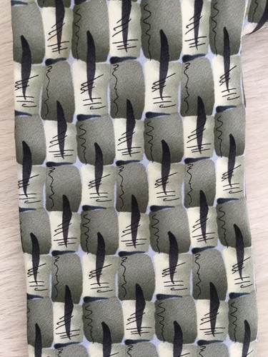 Jerry Garcia Men’s Silk Tie “Fine Etching Collection 15” Retro Gray-Green ! - Picture 2 of 6