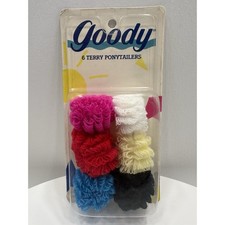VINTAGE NEW 1989 Goody 6973 6 Terry Ponytailers