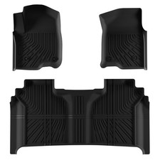 CARENTR Floor Mats for Chevy Silverado/GMC Sierra 1500 2019-2024 2025 Crew Cab,