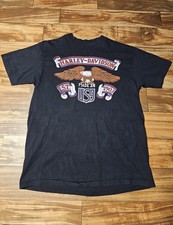 Vintage 1980s Harley Davidson Made In USA Est. 1903 Eagle Shirt 50/50 Size Large