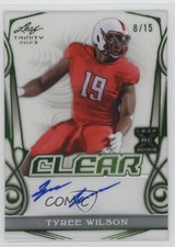 2023 Leaf Trinity Clear Emerald Spectrum Foil 8/15 Tyree Wilson Auto 16wc