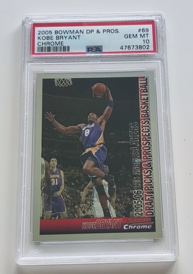 Kobe Bryant 2005 Bowman Draft Picks & Prospects #69 PSA 10 Chrome