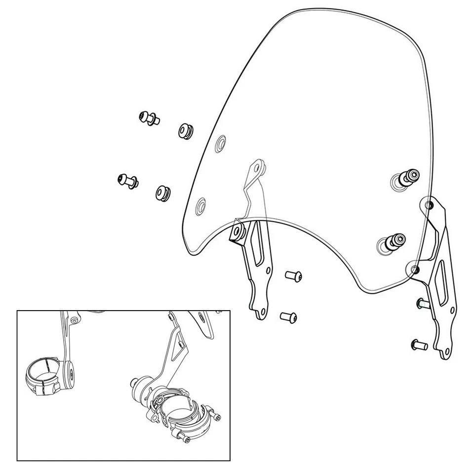 ABS Motorcycle Windscreen Windshield For Dyna Softail Models Black New #3 Foto 4 de 4