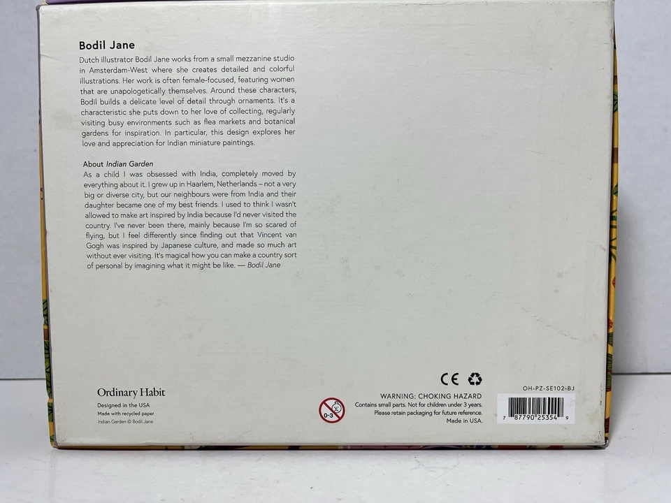 Bodil Jane Indian Garden Ordinary Habit 500 Piece Jigsaw Puzzle SEALED - Image 2 of 4