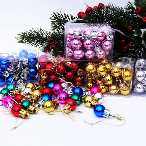 Set of 2 Mini Weihnachtskugeln 1cm Christbaumkugeln Klein Gold Weihnachten 2cm - Bild 5 von 12