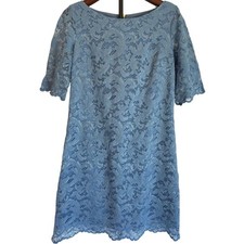 Eliza J Light Blue Lace Sheath Dress Women’s Size 10 Semi-Formal Cocktail Event